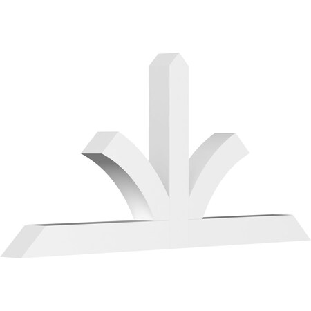 Ekena Millwork Richland Architectural Grade PVC Gable Bracket, 60"W x 27 1/2"H x 4"D x 4"F, 11/12 Pitch GBP060X28X0404RIC00